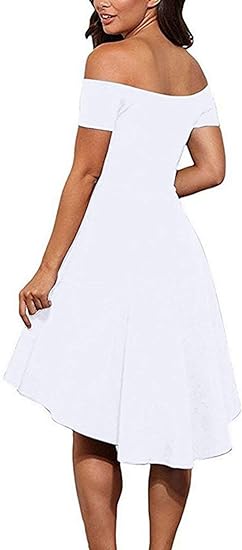 Cocktail Skater Dress White
