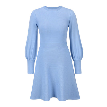 Fashion Elegant Dress Slim Fit Slim Blue